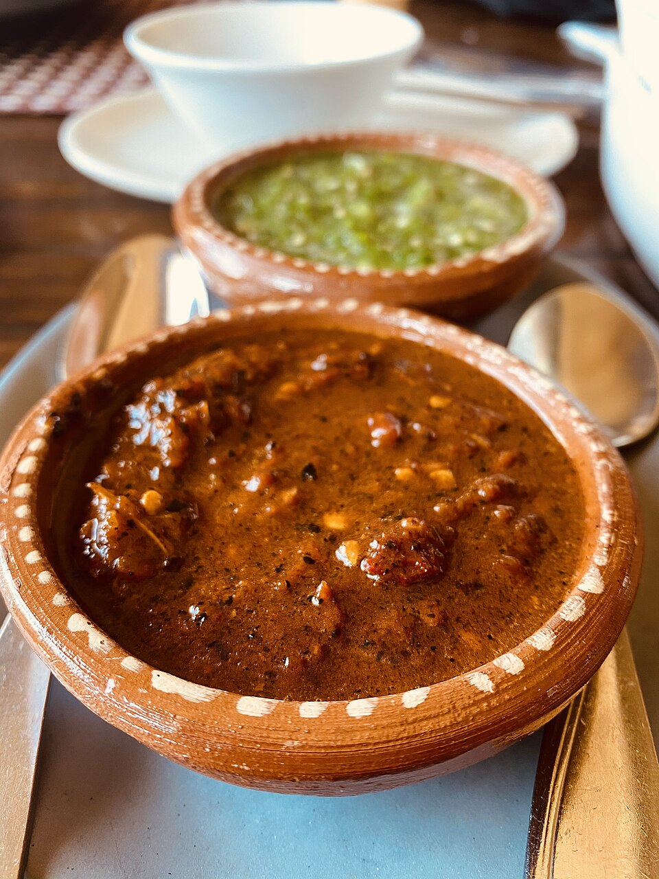 delicious salsa rojo in a clay bowl